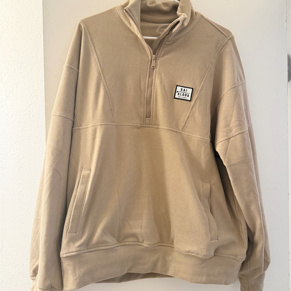 KaiAloha Tan Zip Up Jacket